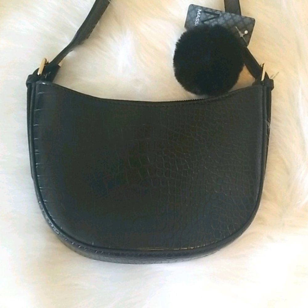 NWT Massini Embossed Bucket Hobo Style Bag - Picture 5 of 12